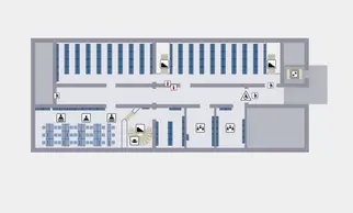 Grundriss Untergeschoss der Teilbibliothek 2 aus dem Rauminfosystem