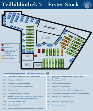 Plan erster Stock Teilbibliothek 5